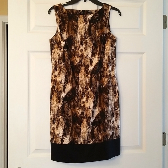 AB Studio black, brown & white dress in sz.6. - Picture 3 of 8